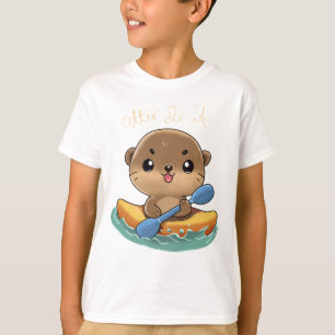 Camiseta Cute Otter Kayaking
