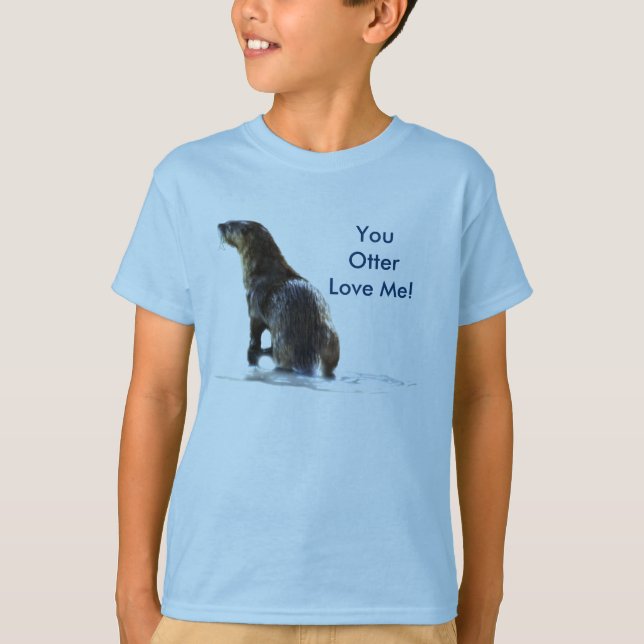 Camiseta Cute OTTER Love Kids Shirts & Tees (Anverso)