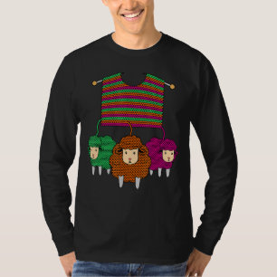 Camiseta Cute oveja Crochet Knitus Crocheter Crafter Grap