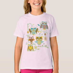 Camiseta Cute owls crew
