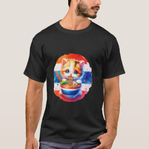 Camiseta Cute Pad Thai Gatito Tailandia Amor Gato Tazón de 