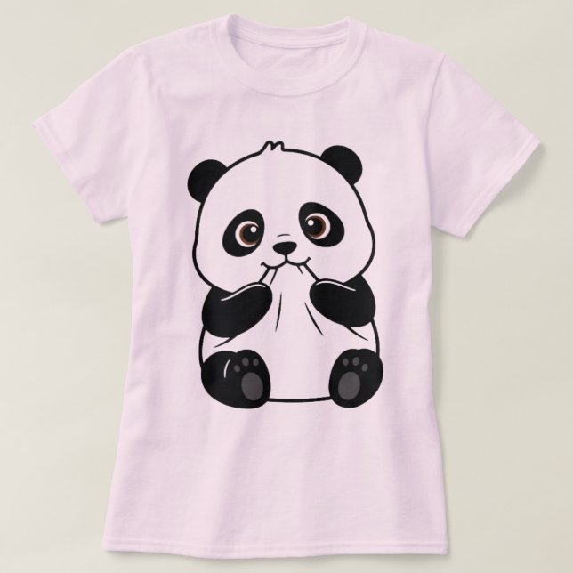 Camiseta Cute Panda (Diseño del anverso)
