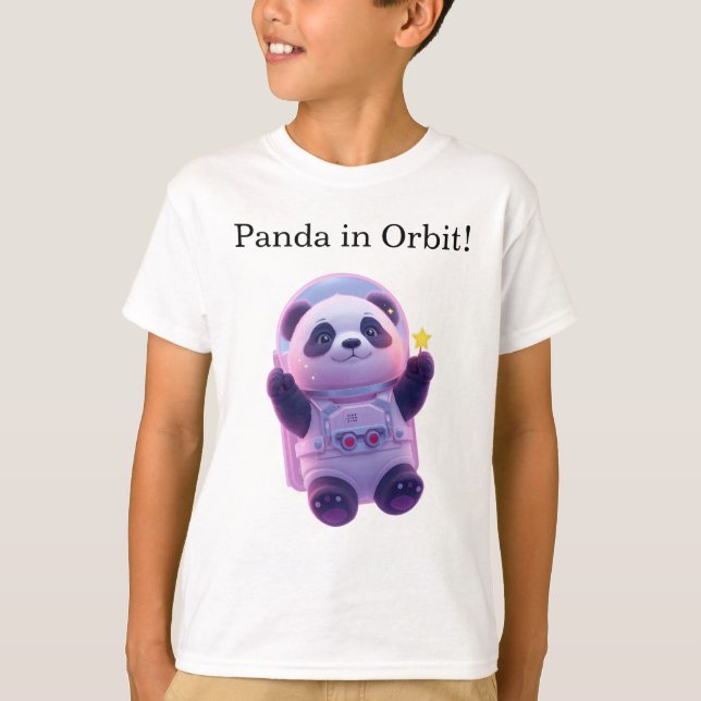 Camiseta Cute Panda Astronaut Kids T-Shirt – Funny Design (Anverso)