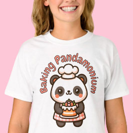 Camiseta Cute Panda Baking Pandamonium Punny Cake