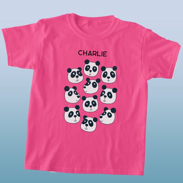 Camiseta Cute Panda Bear (Fun personalized name Giant Panda t-shirt)
