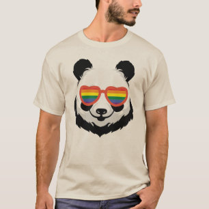 Camiseta Cute Panda Bear Arcoiris LGBTQ