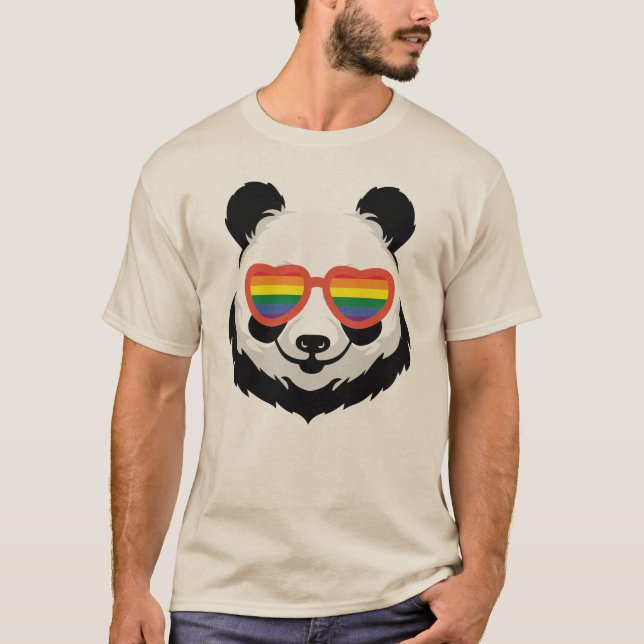 Camiseta Cute Panda Bear | Arcoiris | LGBTQ (Anverso)