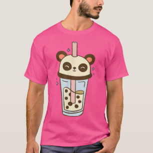 Camiseta Cute Panda Bubble Tea Kawaii Set Bubble Tea