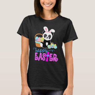 Camiseta Cute Panda Bunny Egg Caza Huevo colorido Feliz Ea