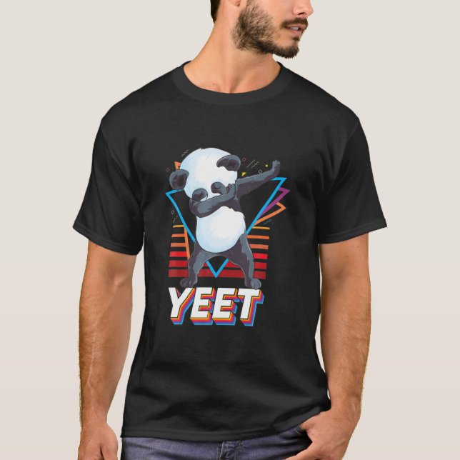 Camiseta Cute Panda Dab Dance Funny Dabbing Panda Bear Retr (Anverso)