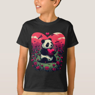 Camiseta Cute Panda Holding Heart - Regalo El día de San Va