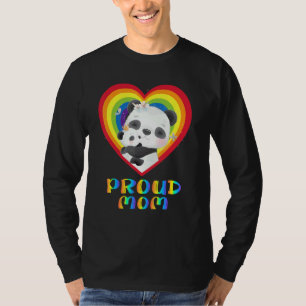 Camiseta Cute Panda Hug Rainbow Heart Lgbt Pride Mes Prou