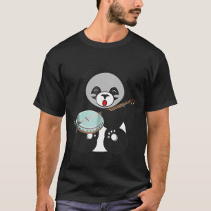 Camiseta Cute Panda Jugando Banjo