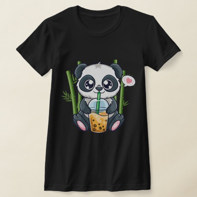 Camiseta Cute Panda Kawaii Anime Otaku Boba de burbuja japo (Distribución)