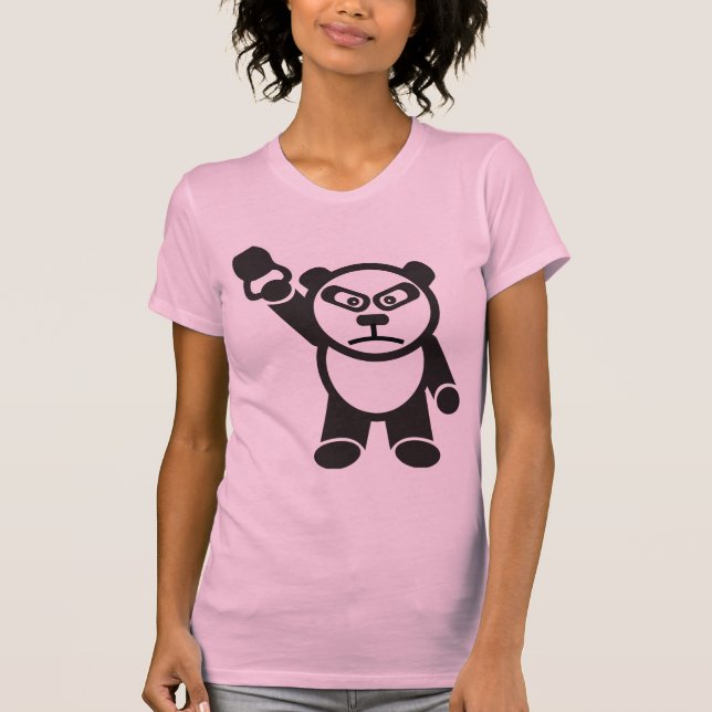 Camiseta Cute Panda - Kettle Bell Snatch - Bamboo Strong (Anverso)