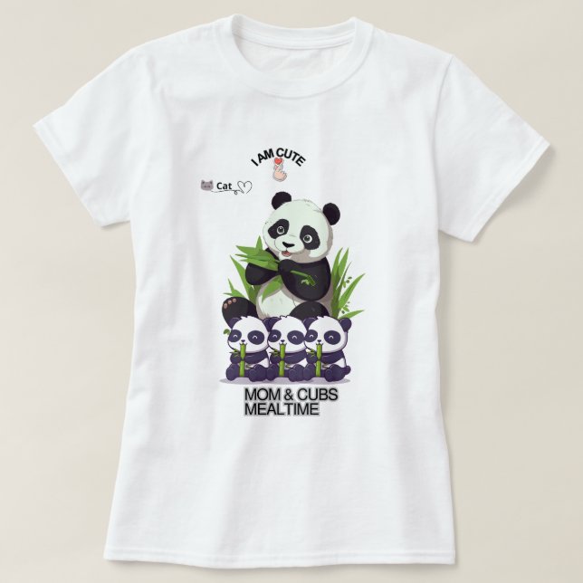 Camiseta Cute Panda Mom T-Shirt – Adorable Mother’s Day Gif (Diseño del anverso)