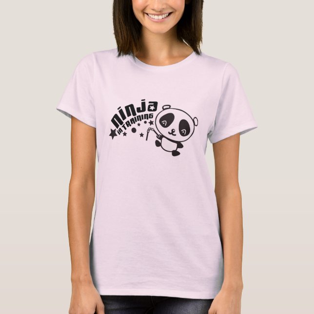 Camiseta Cute Panda Ninja en entrenamiento (Anverso)