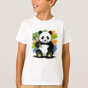 Camiseta Cute Panda Painter Art   Artista de animales de di