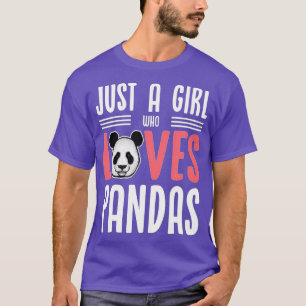 Camiseta Cute Panda sólo un Chica que ama a Pandas (5)