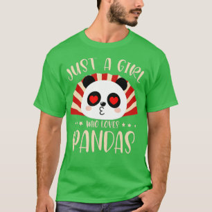 Camiseta Cute Panda sólo un Chica que ama a Pandas (6)
