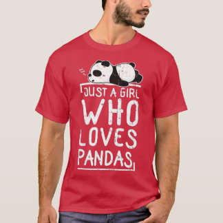Camiseta Cute Panda sólo un Chica que ama a Pandas (8)