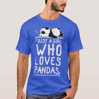 Camiseta Cute Panda sólo un Chica que ama a Pandas (8) 