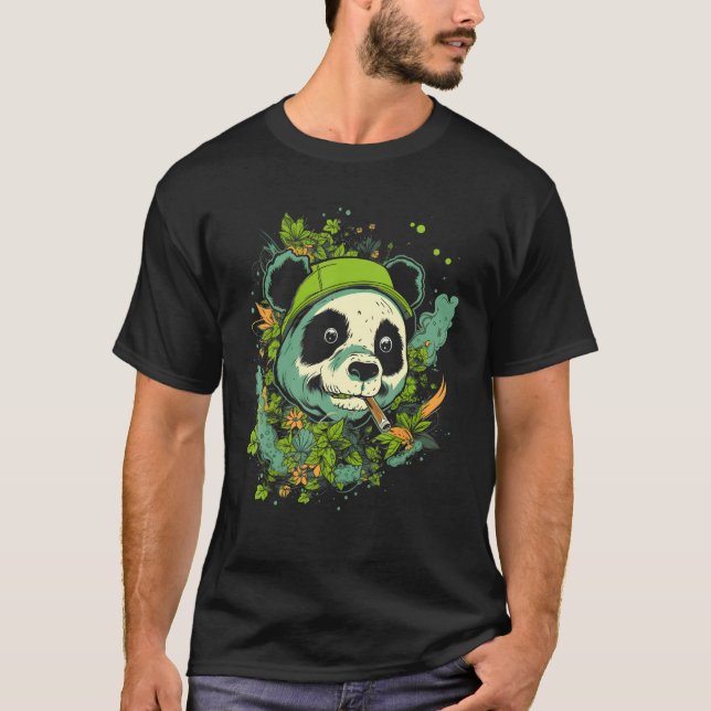 Camiseta Cute Panda Splash Animal Face  Splash Paint Graphi (Anverso)