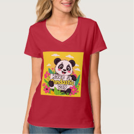 Camiseta Cute Panda "Ten Un Día Pandástico"