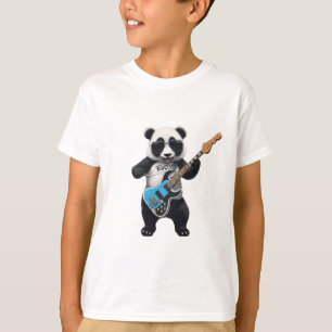 Camiseta Cute Panda Tocando Guitarra, Music Panda Avers