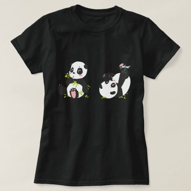 Camiseta Cute Pandas (Diseño del anverso)