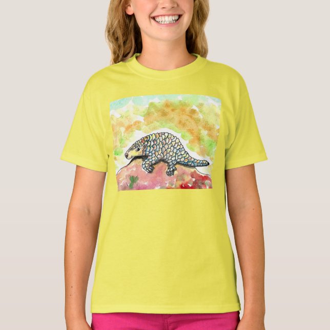 Camiseta Cute Pangolin Painting (Anverso)
