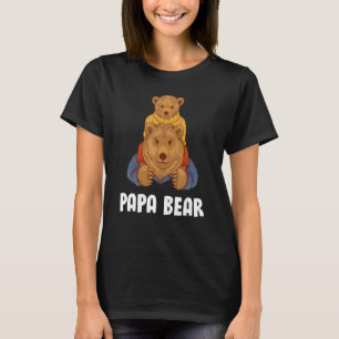 Camiseta Cute Papa oso Padre Hijos Hija Hijo Papa Bea