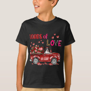 Camiseta Cute Papillon Perro conduciendo Camión Rojo Feliz