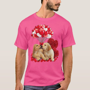 Camiseta Cute Pareja Dorada Recuperador Día de San Valentín