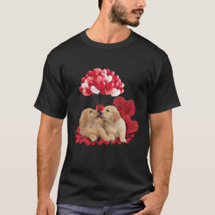 Camiseta Cute Pareja Dorada Recuperador El día de San Vale
