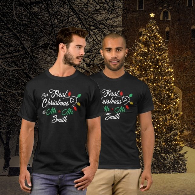Camiseta Cute Pareja Nuestra Primera Concordancia De Navida (Subido por el creador)