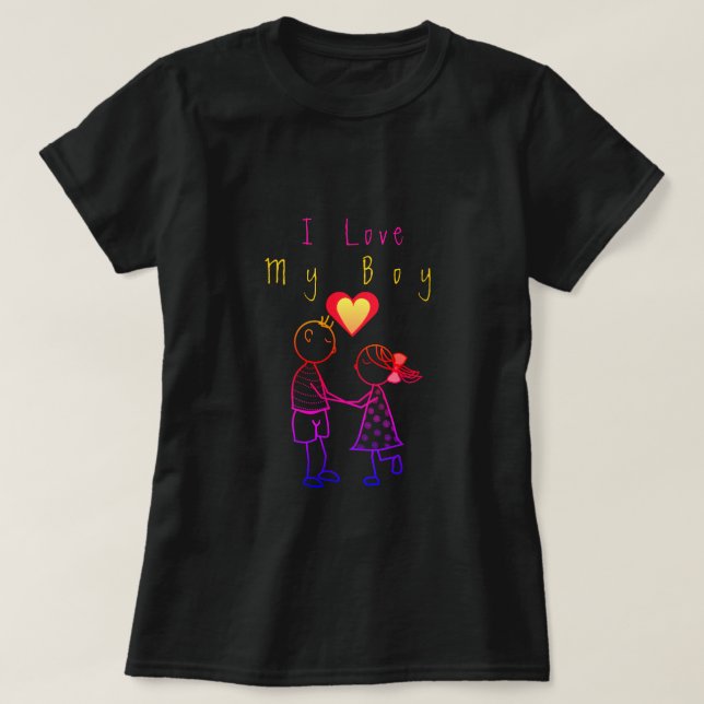 Camiseta Cute Pareja - Personalizable (Diseño del anverso)