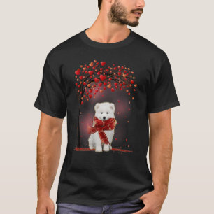Camiseta Cute Pareja Samoyed San Valentín Árbol de amor Per