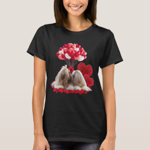 Camiseta Cute Pareja Shih Tzu El día de San Valentín Dog Am
