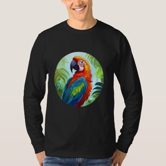 Camiseta Cute Parrot Bird Parrot Motif Birds Parrot Design (Anverso)