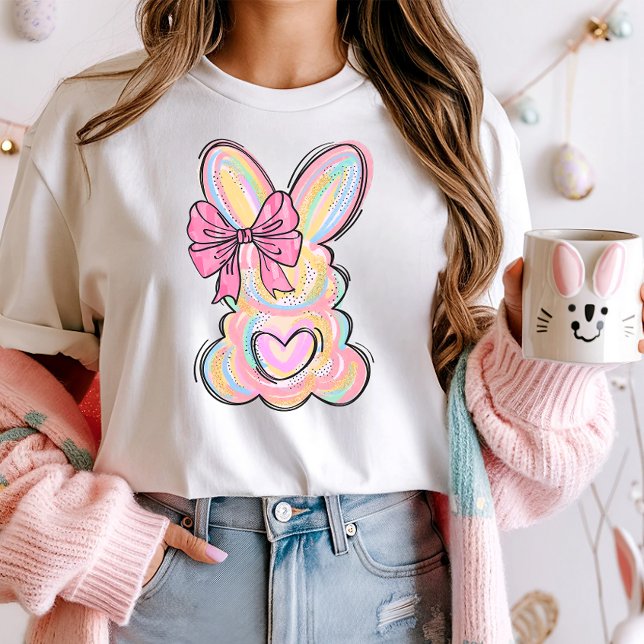 Camiseta Cute Pastel Bunny Bow (Subido por el creador)