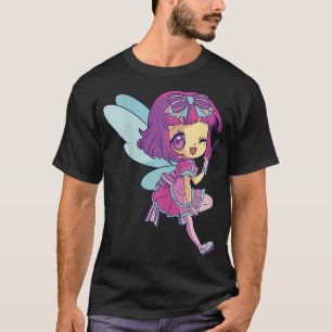 Camiseta Cute Pastel Fairy Chibi Anime Teen Chica Wink