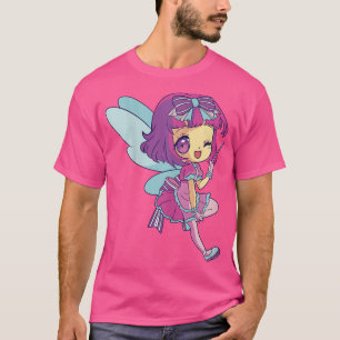 Camiseta Cute Pastel Fairy Chibi Anime Teen Chica Wink