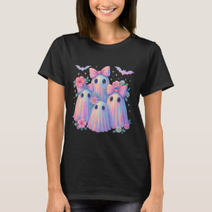 Camiseta Cute Pastel Ghost Boo Crew Floral Mateo Halloween