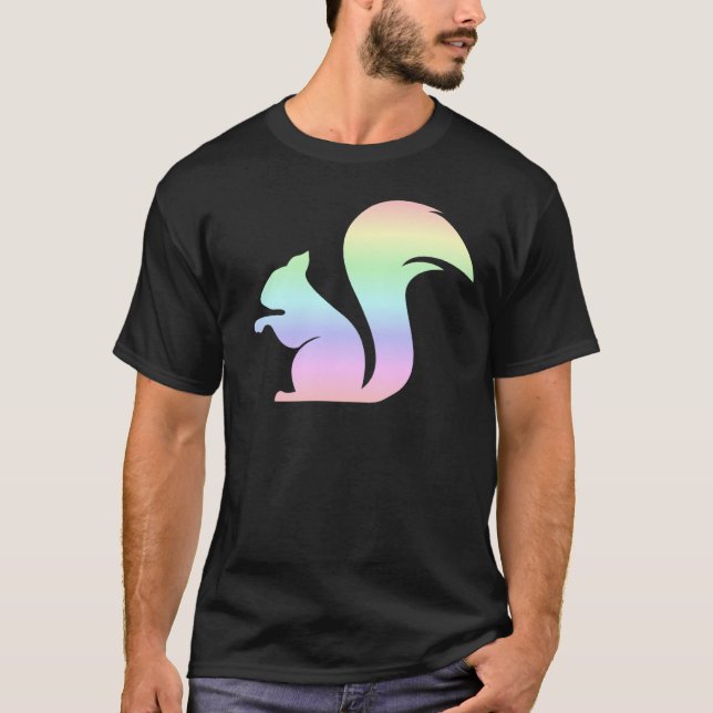 Camiseta Cute Pastel Rainbow Squirrel (Anverso)