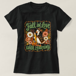 Camiseta Cute Pato Bruja Enamorarse De Aprender Gráfico