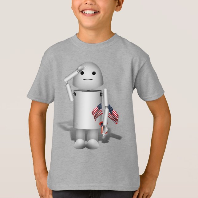 Camiseta Cute Patriotic Robo-x9   (Anverso)