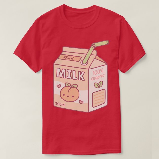 Camiseta Cute Peach Milk ton Box (Diseño del anverso)