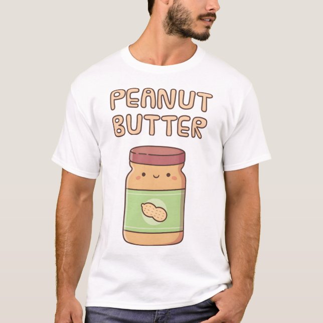 Camiseta Cute Peanut Butter Jar Doodle (Anverso)