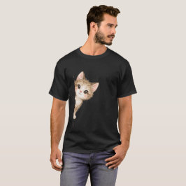 Camiseta Cute Peeking Cat Graphic Shirt